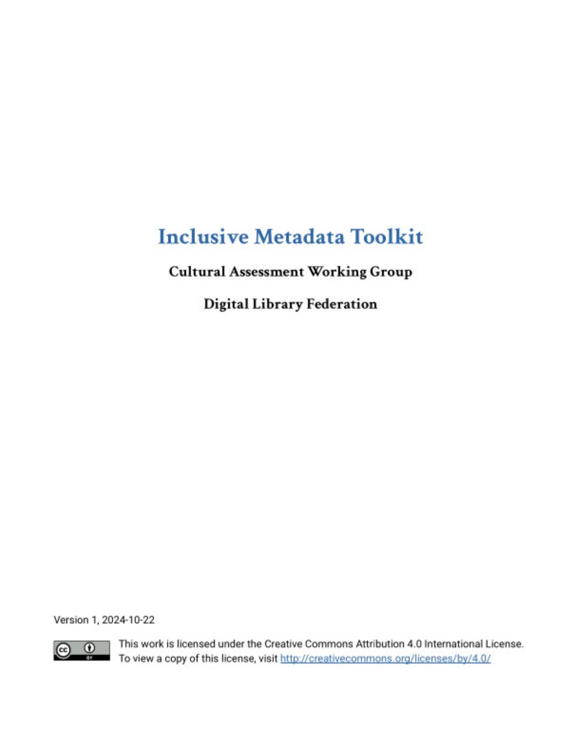 Thumbnail for Inclusive Metadata Toolkit