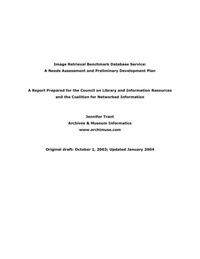 Thumbnail for Image Retrieval Benchmark Database Service: A Needs Assessment and Preliminary Development Plan